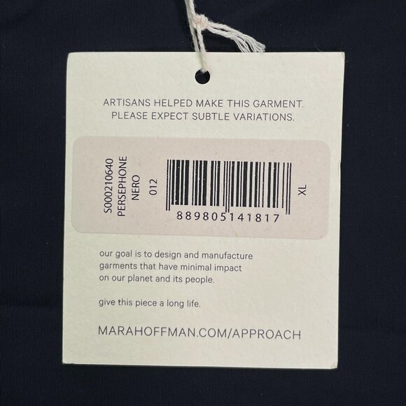 NWT Mara Hoffman Persephone One Piece Swimsuit Womens XL Black Square Neckline - Picture 10 of 14